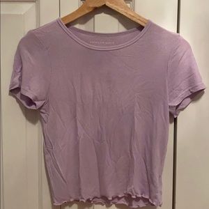 Lilac AMERICAN EAGLE cropped shirt